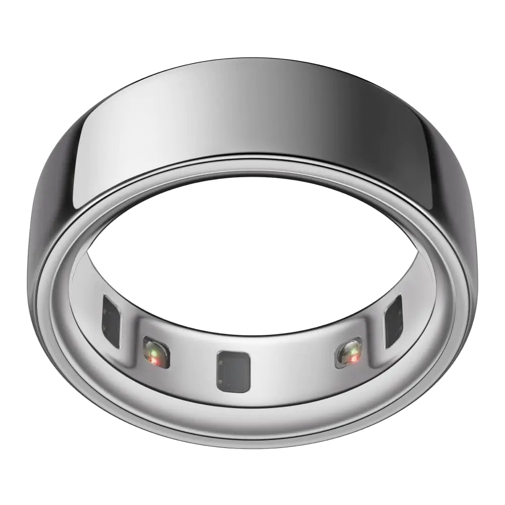 Oura Ring 4 - Plata - Talla 8 - Anillo Inteligente - Primero el Tamaño con el Kit de Tamaños de Oura Ring 4 - Dispositivo de Seguimiento del Sueño - Medidor de Ritmo Cardíaco - Rastreador de Fitness - Hasta 8 Días de Duración de la Batería