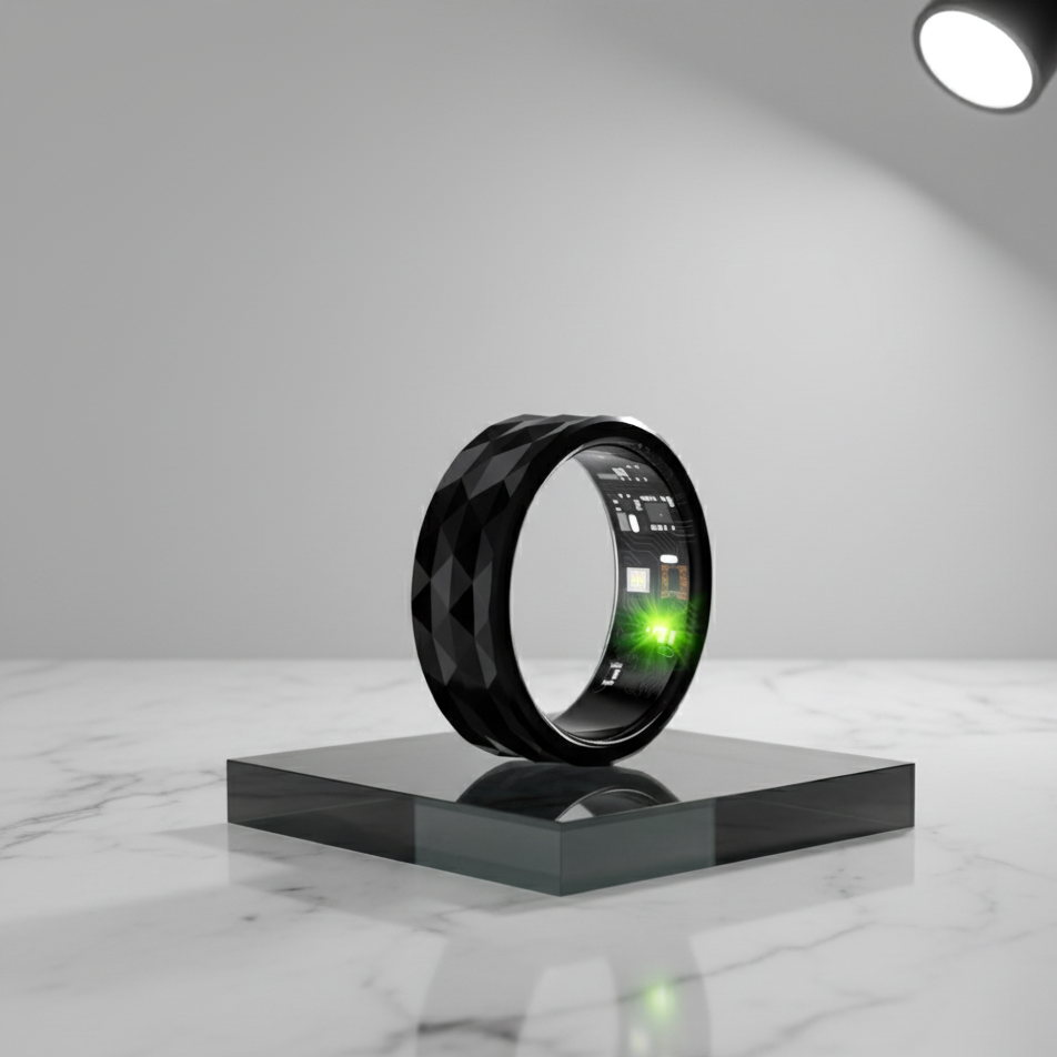 Anillo Inteligente Monitor de Actividad y Fitness para Mujeres/Hombres Sin Suscripción a APP Anillo de Seguimiento de Fitness con Calorías/Ritmo Cardíaco/Oxígeno en Sangre/Monitorización del Sueño Impermeable IP68 (Negro 10#)