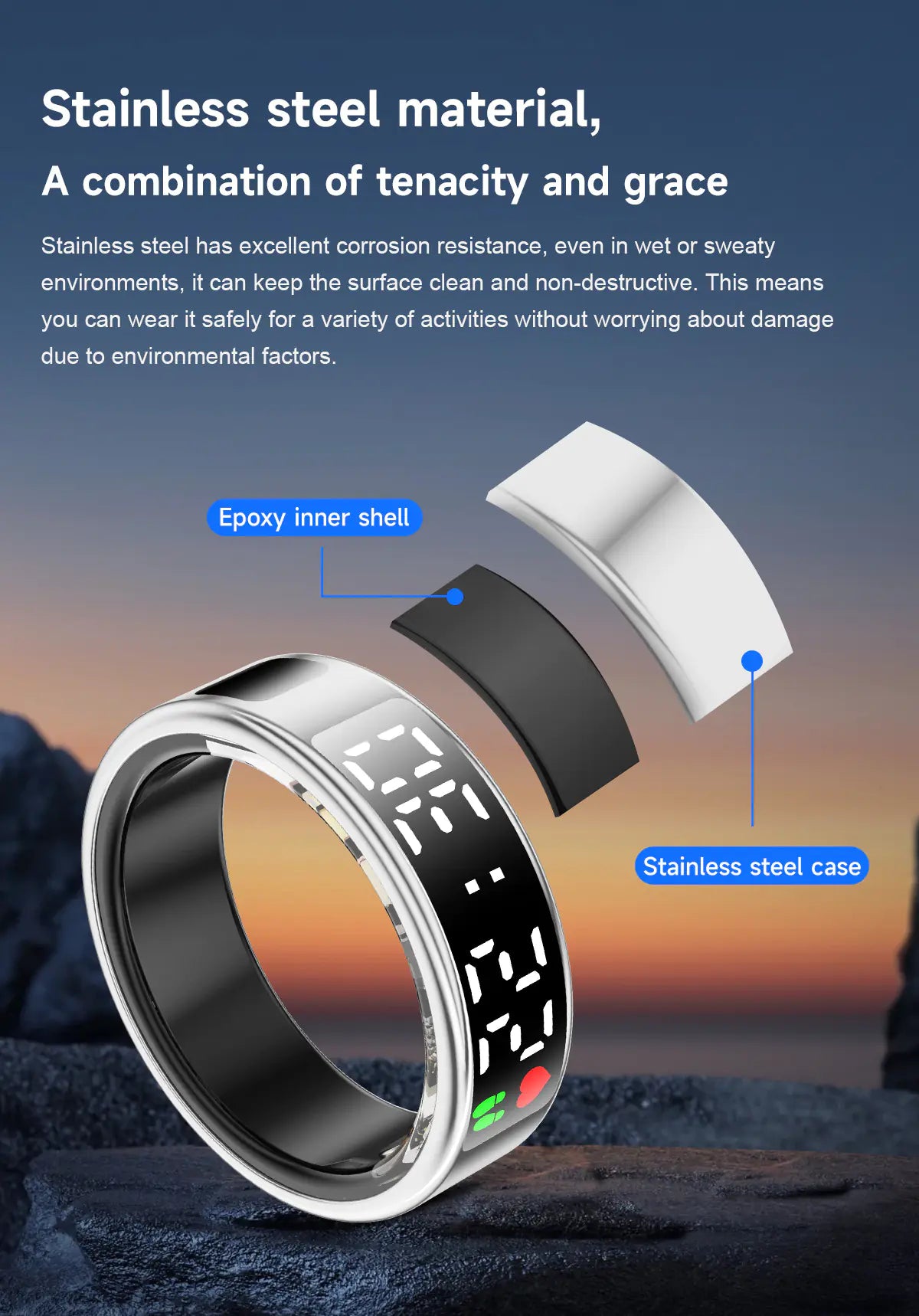 Kronos Ring Display - Anillo Inteligente con Pantalla OLED Premium